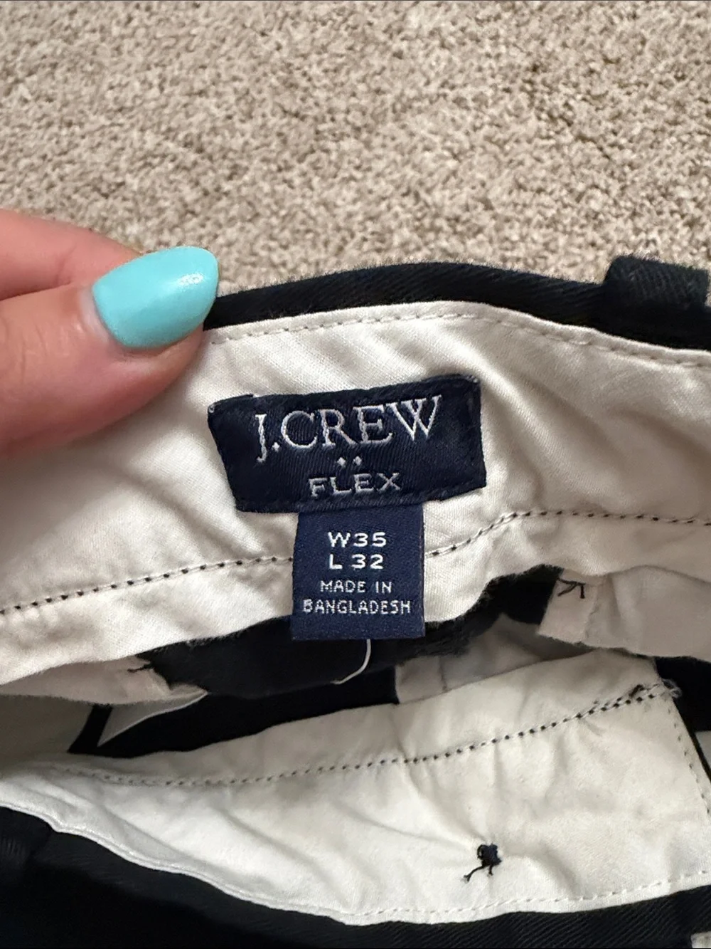 J. Crew Men's Black Chino Pants - Classic Straight Fit